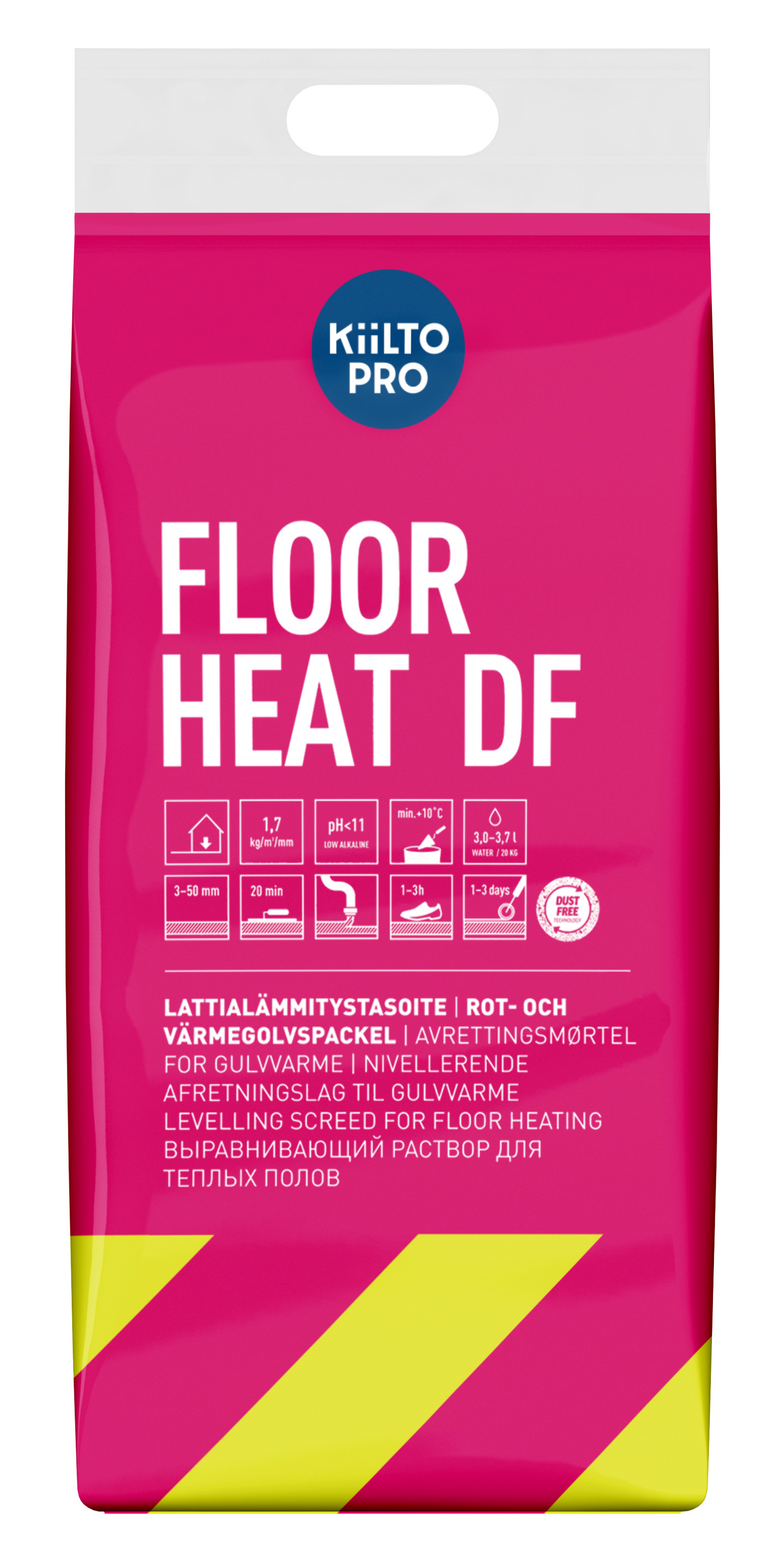 Lattialämmitystasoite Kiilto Floor Heat DF 20kg 3-50mm
