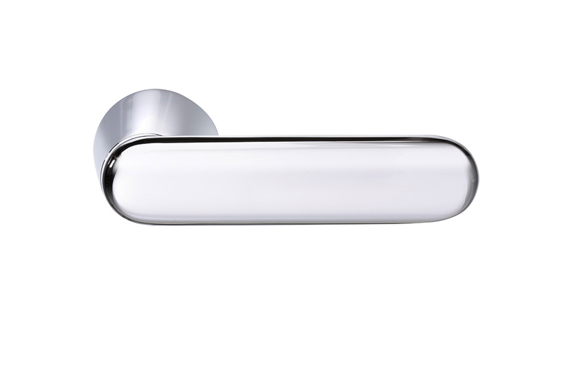 Ulko-oven painike Abloy Domus 12 messinki kromattu