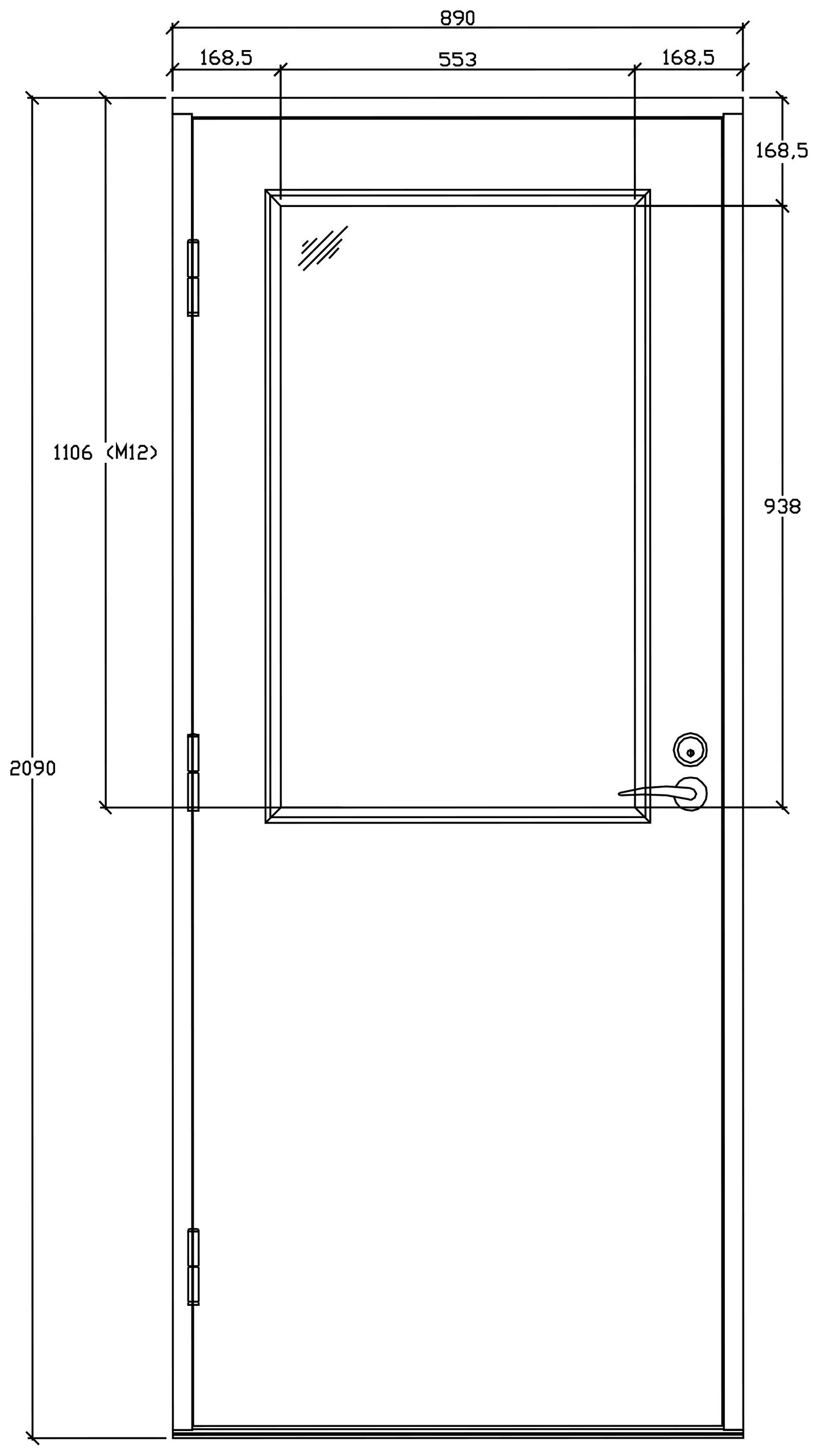 Parvekeovi Cello PO M12 9x21 valkoinen