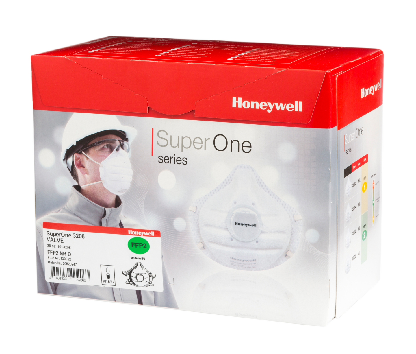 Hengityssuojain Honeywell 3206 FFP2 venttiilillä 20kpl