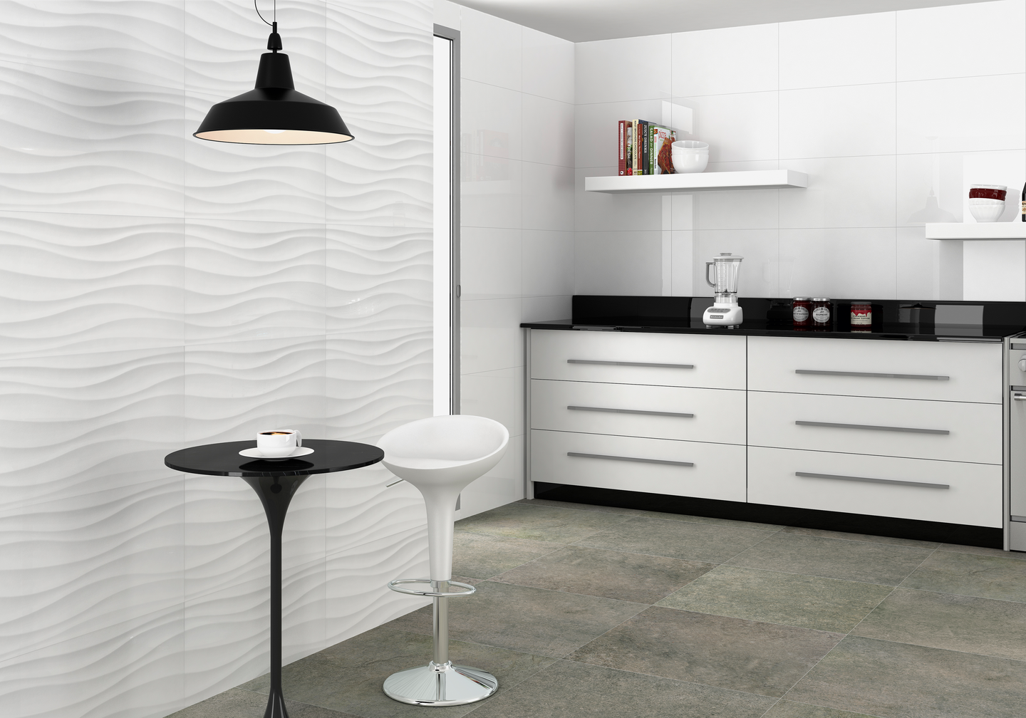 Seinälaatta Cello Atrium Blanco 33,3x55 valkoinen kiiltävä 1,84m²