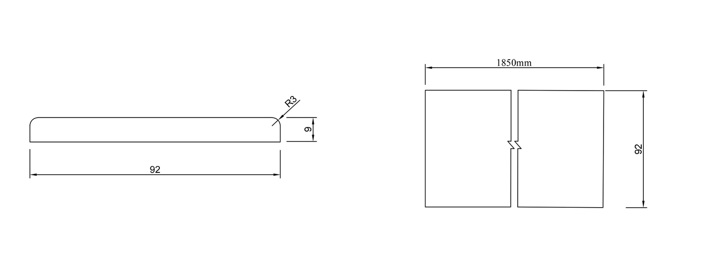 Tuuletuskynnys 9x92x1850mm lakattu tammi