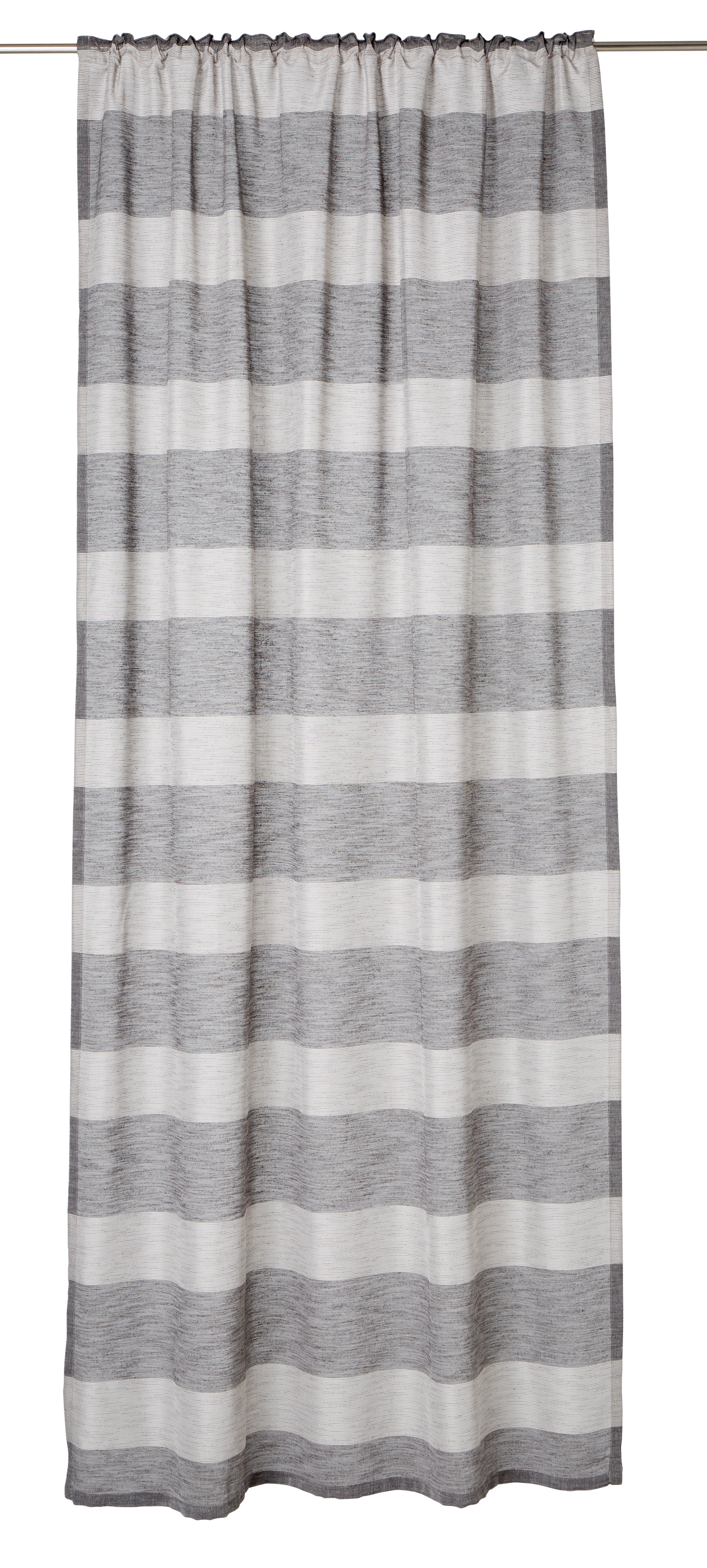 Valmisverho Cello Linen raita 140x250cm tummanharmaa