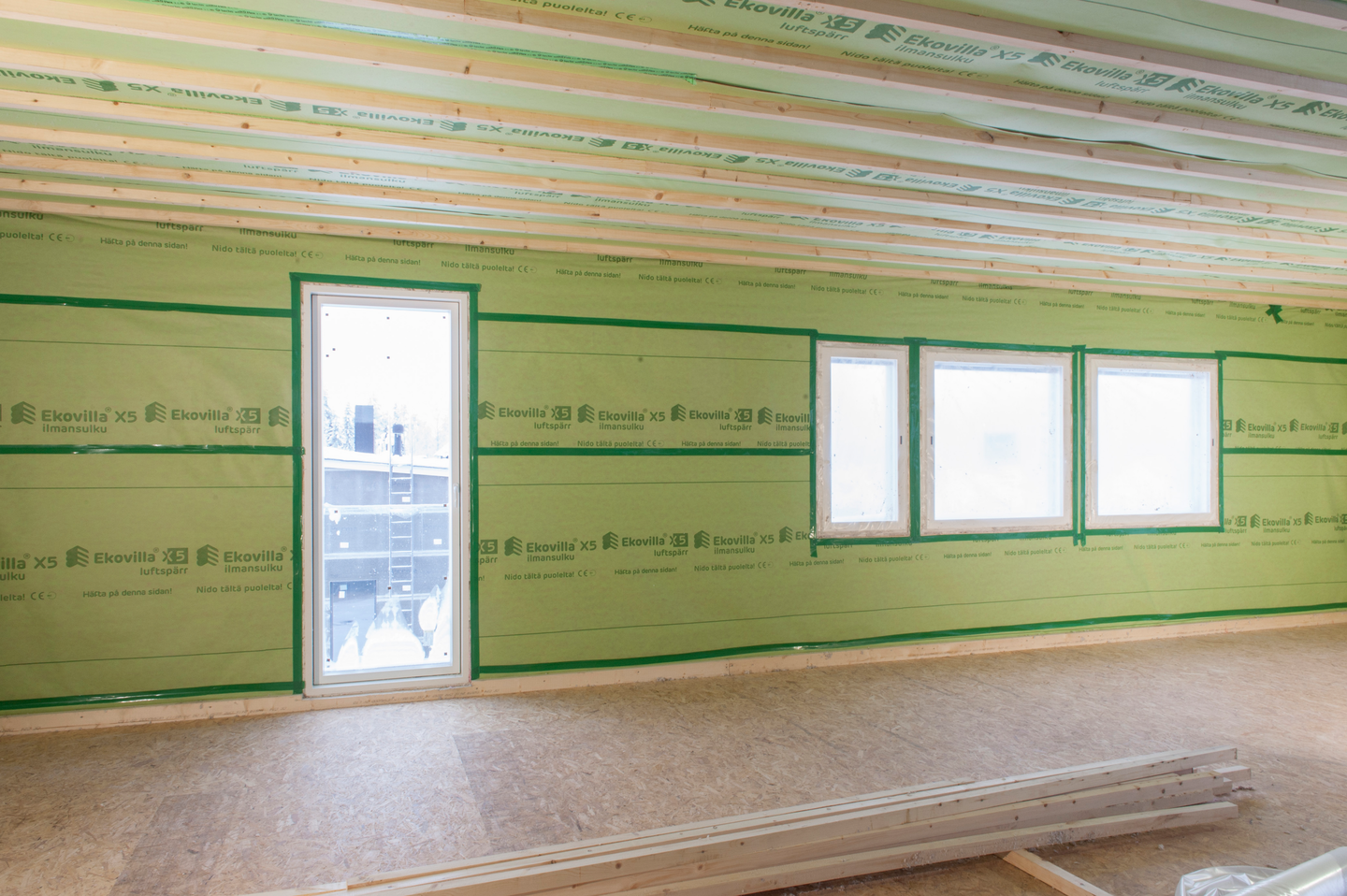 Ilmansulkupaperi Ekovilla X5 1,3mx46,2m 60m² vihreä