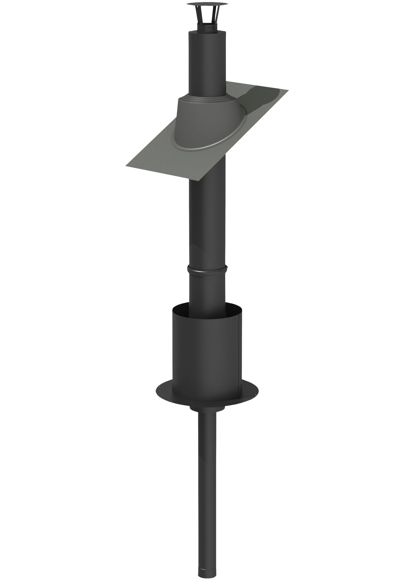 Saunapiippupaketti Jeremias 115 mm musta 2,5 m