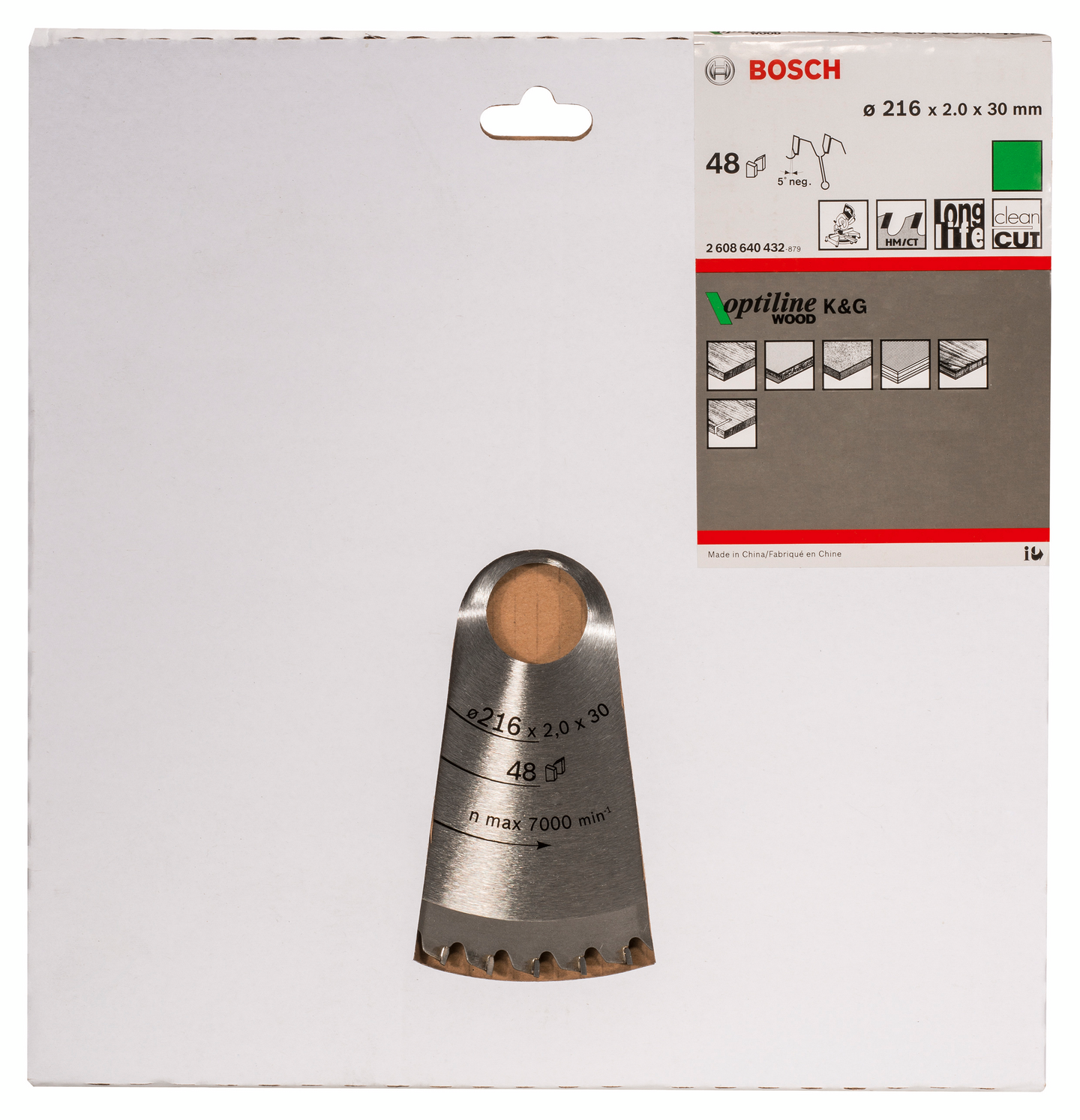 Pyörösahanterä Bosch 216x2,0x30mm Z-48
