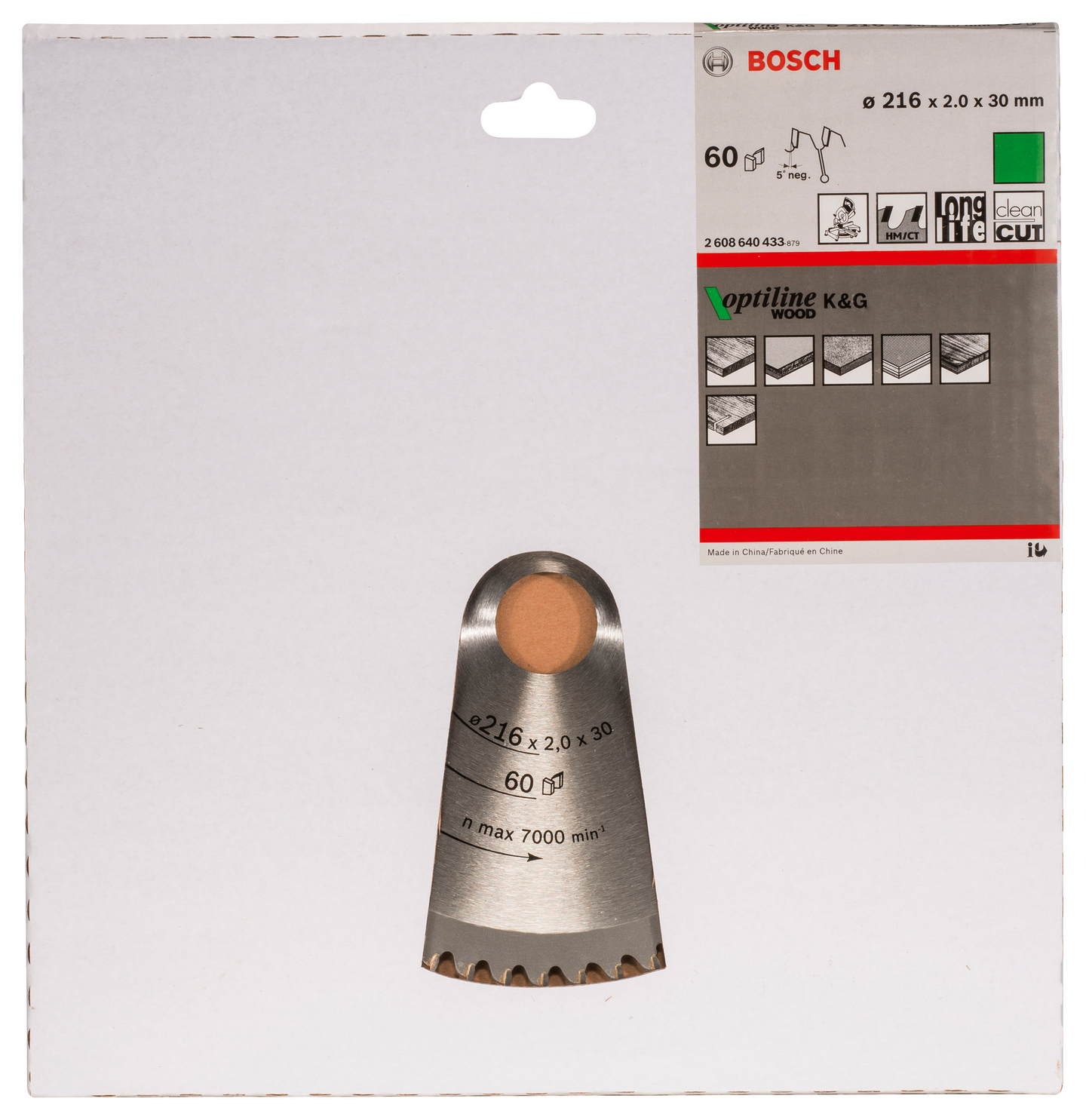 Pyörösahanterä Bosch 216x2,0x30mm Z-60