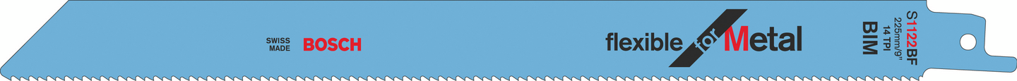 Puukkosahanterä Bosch S 1122 BF 225mm metalli Flex 3-8mm 2kpl