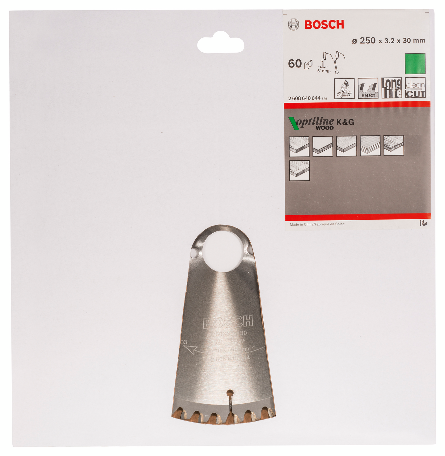 Pyörösahanterä Bosch 250x3,2x30mm Z-60