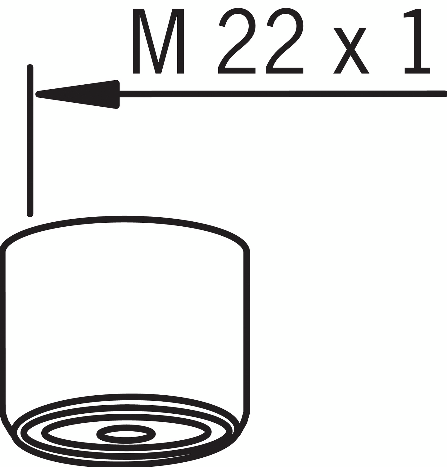 Poresuutin Oras M22x1 hanavaraosa 232201 sisäkierre