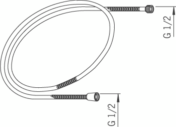 Suihkuletku Oras 241006 2m metalli