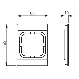 Peitelevyn sovitinrengas ABB Impressivo 2519-84P valkoinen
