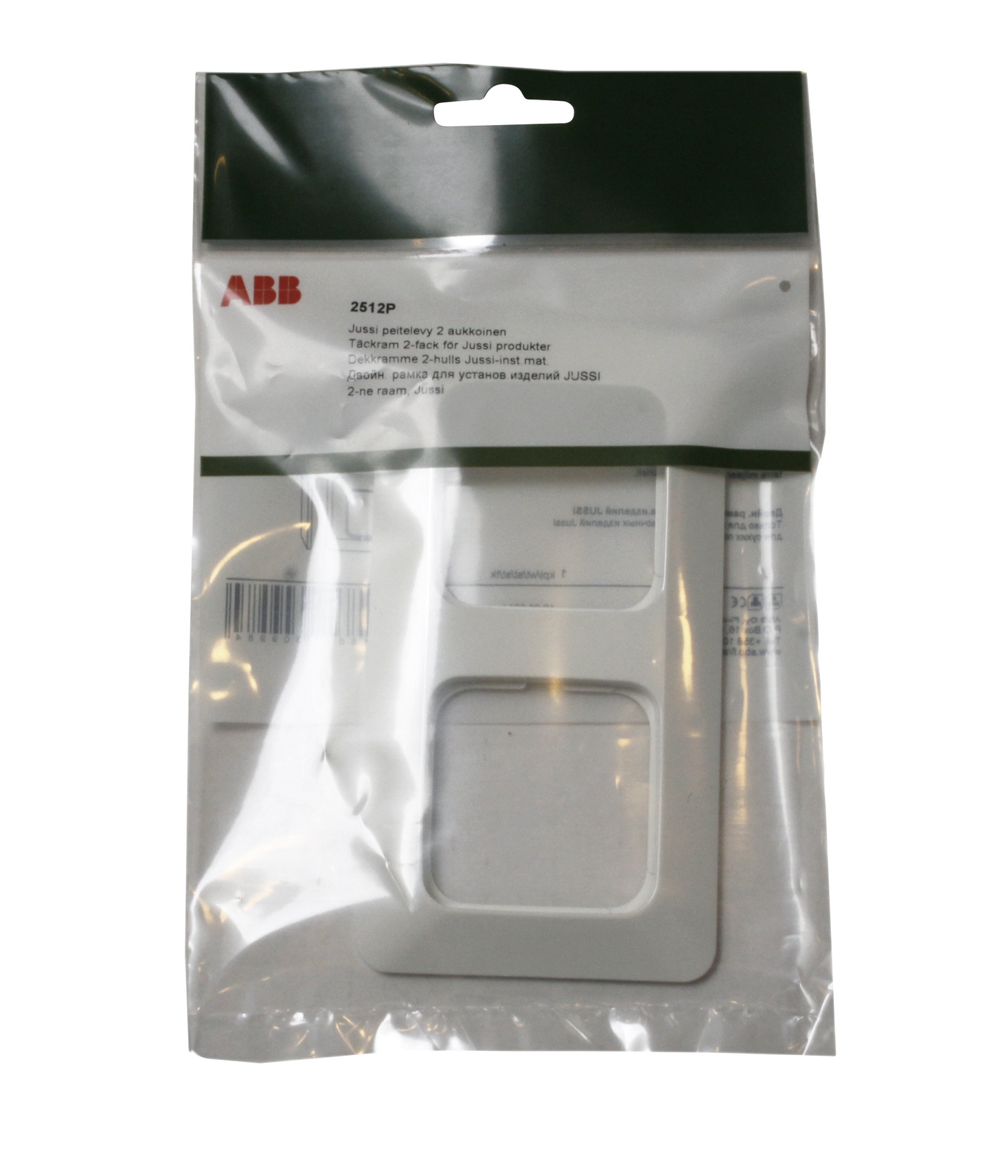 Peitelevy ABB Jussi 2512P 2-osainen