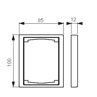 Peitelevy ABB Impressivo 1721F100-84P 1-osainen valkoinen