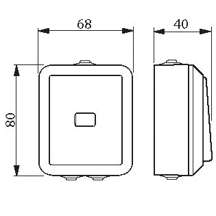 Pintakytkin 6 ABB Kosti 1066SWPP IP44