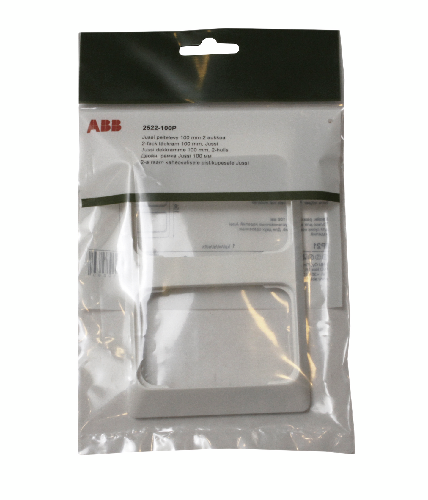 Peitelevy ABB Jussi 2522-100P 2-osainen 100mm