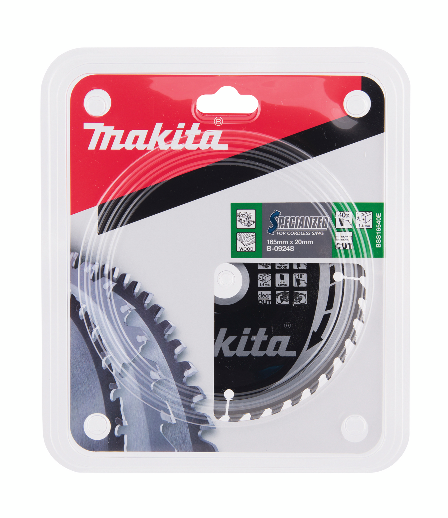 Pyörösahanterä Makita 165x20x1,6mm Z-40 B-09248