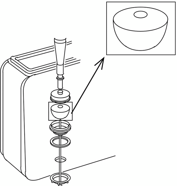 Wc-varaosa Gustavsberg 1929900260 NCU venttiilipallo