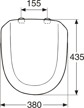 Wc-istuinkansi IDO Trevi 9126022001 pehmeä valkoinen