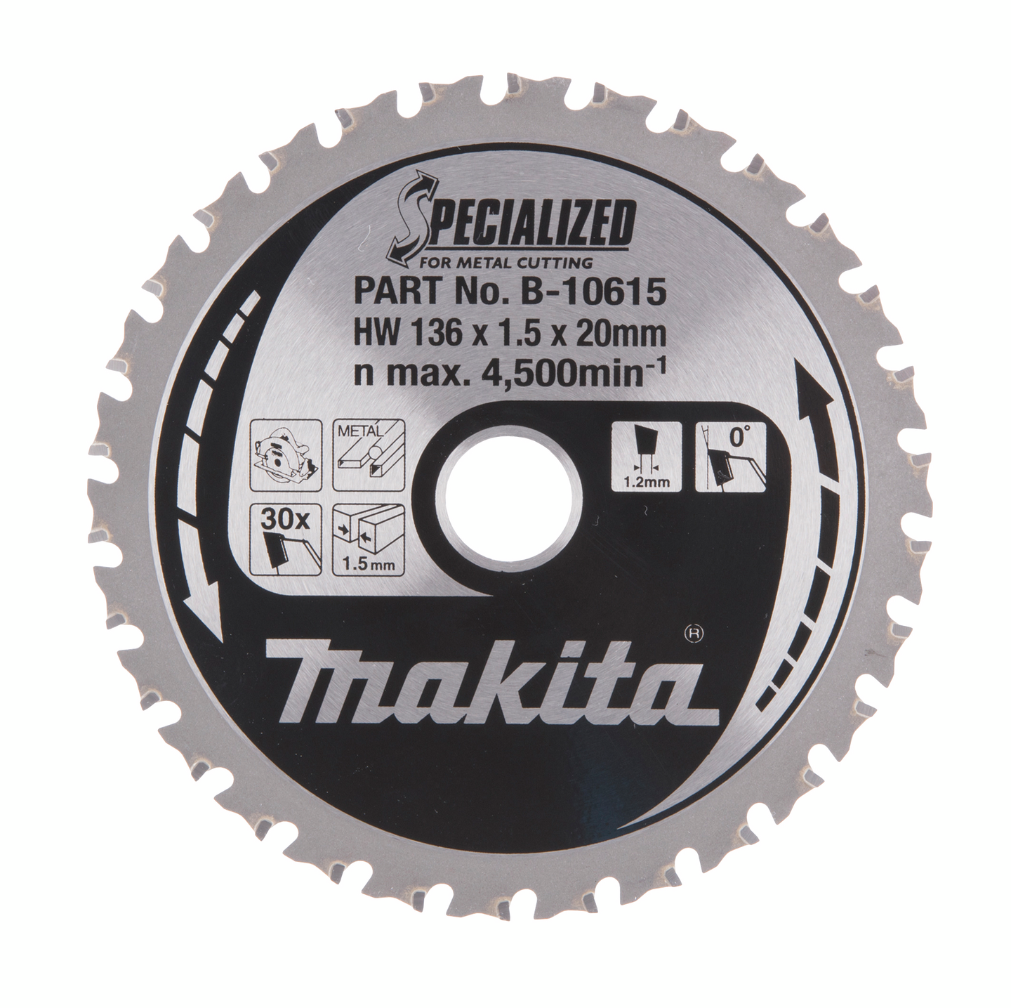 Pyörösahanterä Makita 136x20x1,5mm Z-30 B-10615