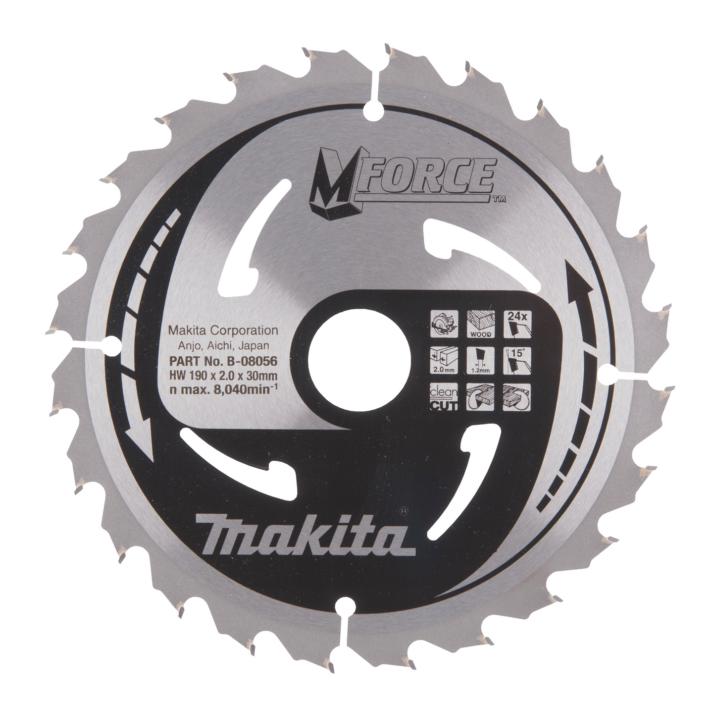 Pyörösahanterä Makita 190x30x2,0mm Z-24 B-08056