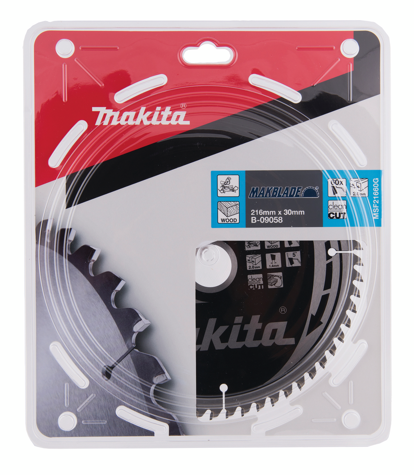 Pyörösahanterä Makita 216x30x2,0mm Z-60 B-09058