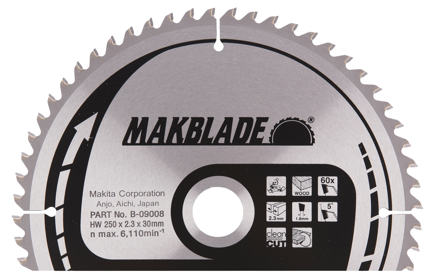 Pyörösahanterä Makita 250x30x2,3mm Z-60 B-09008