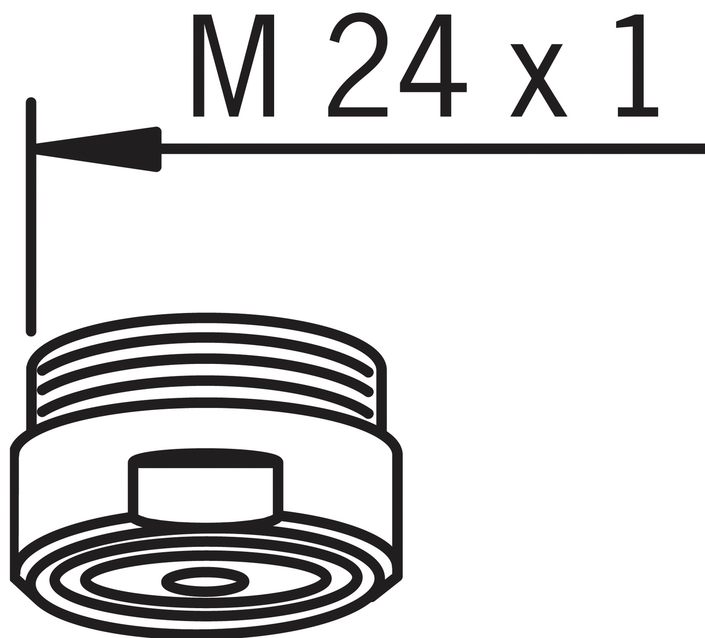 Poresuutin Oras allashana M24x1 hanavaraosa 232211 ulkokierre