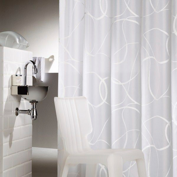 Suihkuverho Sealskin movement 180x200cm valkoinen tekstiili