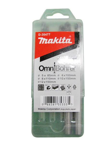 Monikäyttöporanteräsarja Makita 5-os. 5-12mm Omnibohrer D-30477