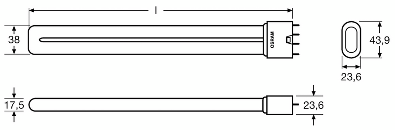 Loistelamppu Osram Dulux L 36W/827 2G11 FS