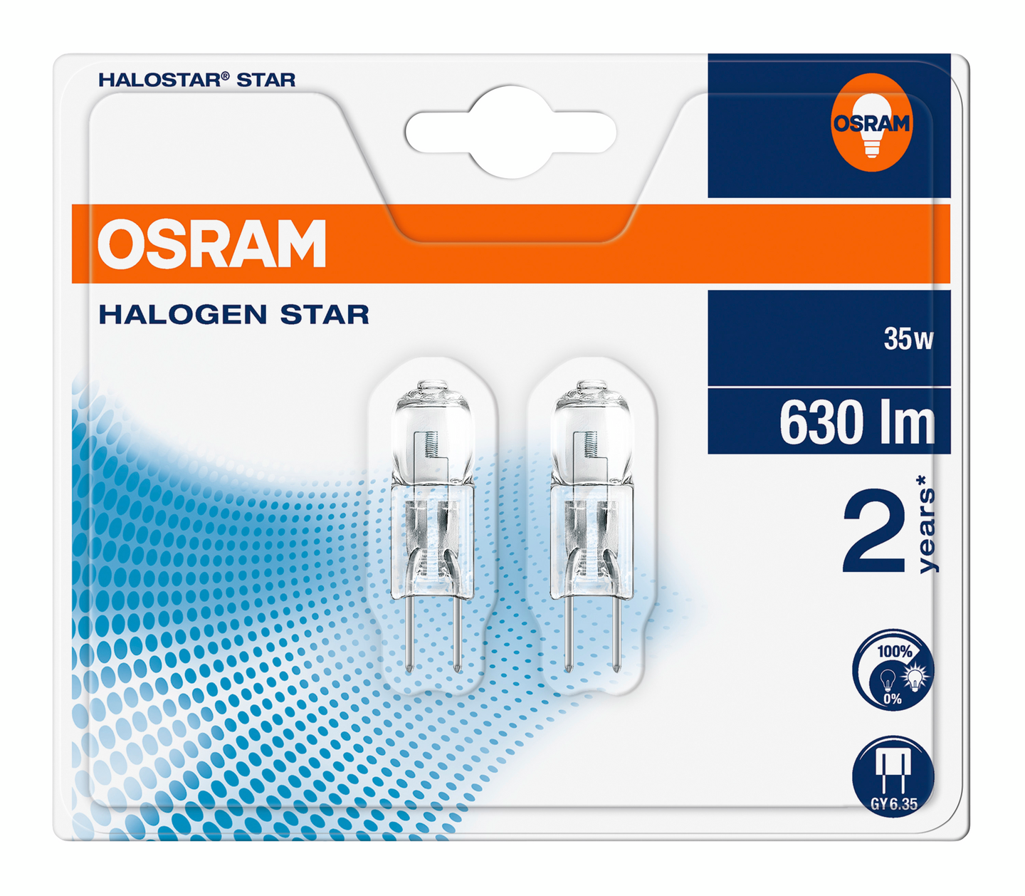 Halogeenilamppu OSRAM Halostar 35W 12V GY6,35 2kpl