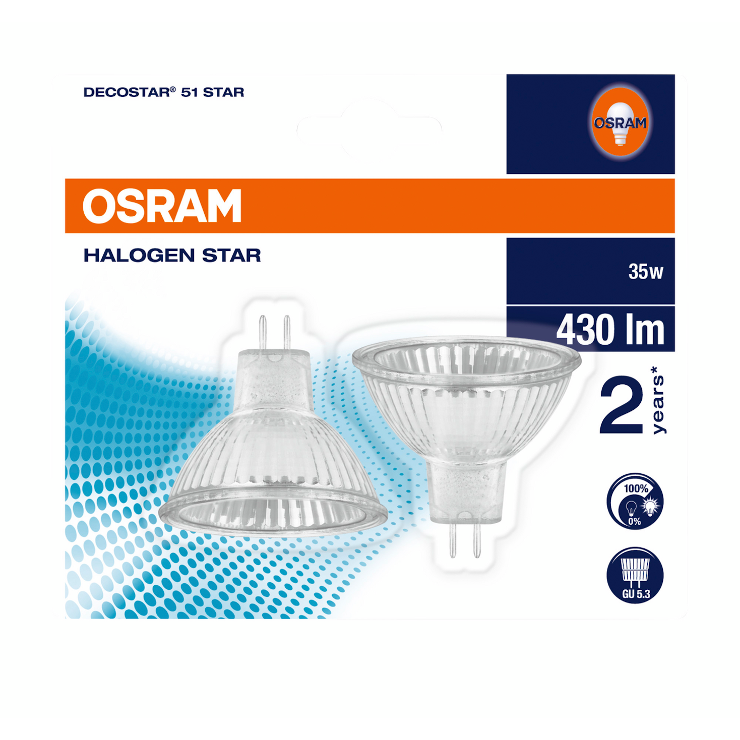 Osram Decostar 51S 35W 12V GU5,3 36° WFL 44865WFL