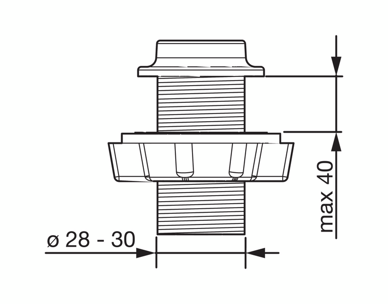 Läpivienti Oras valkoinen hanavaraosa 126753-11