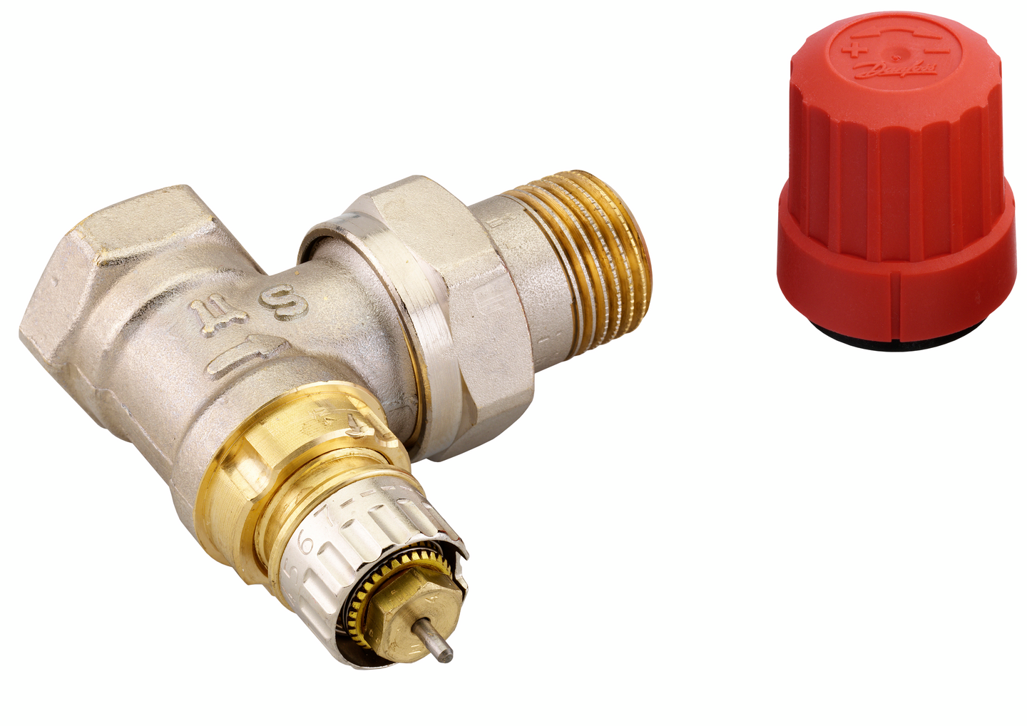 Patteriventtiili kulma 3/8 RA-N10 Danfoss 13G0051