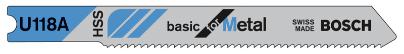 Pistosahanterä Bosch U 118 A 3kpl metalli