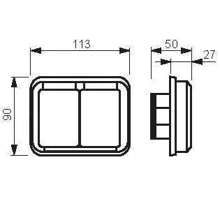 Uppopistorasia ABB Kosti 302EUGP 2-osainen IP44
