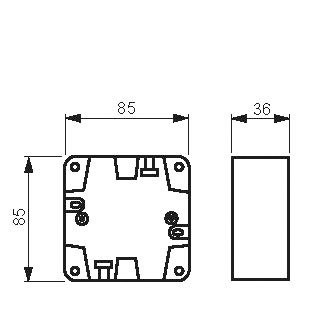 Pinta-asennusrasia ABB 2551-510-212P