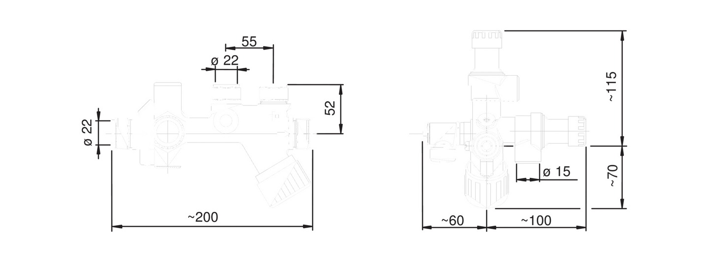 Syöttösekoitusventtiili 420122 Osydelux 21