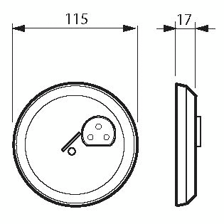 Valaisinpistorasia ABB AKK3P kruunu