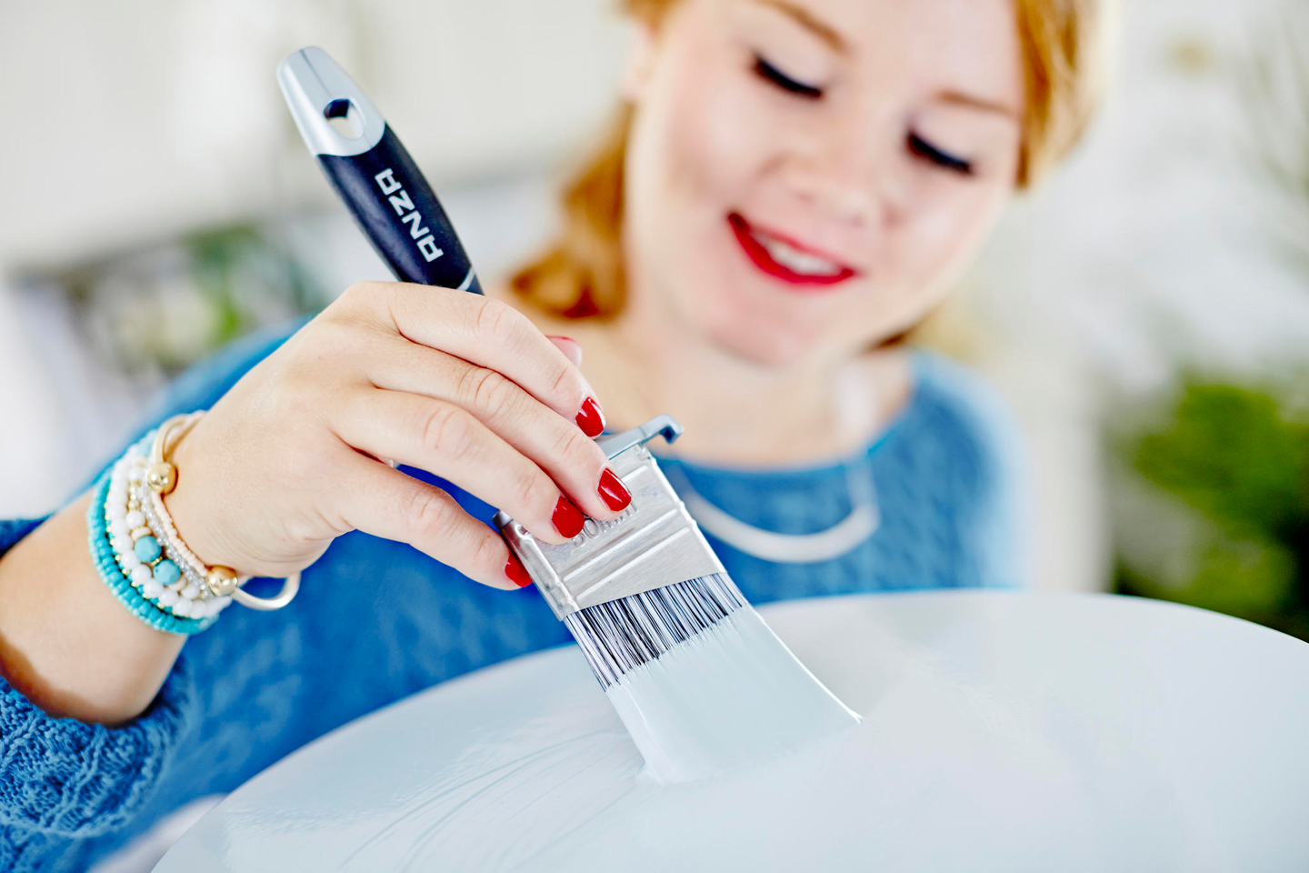 Maali- ja lakkasivellin  Anza 70mm Platinum Black