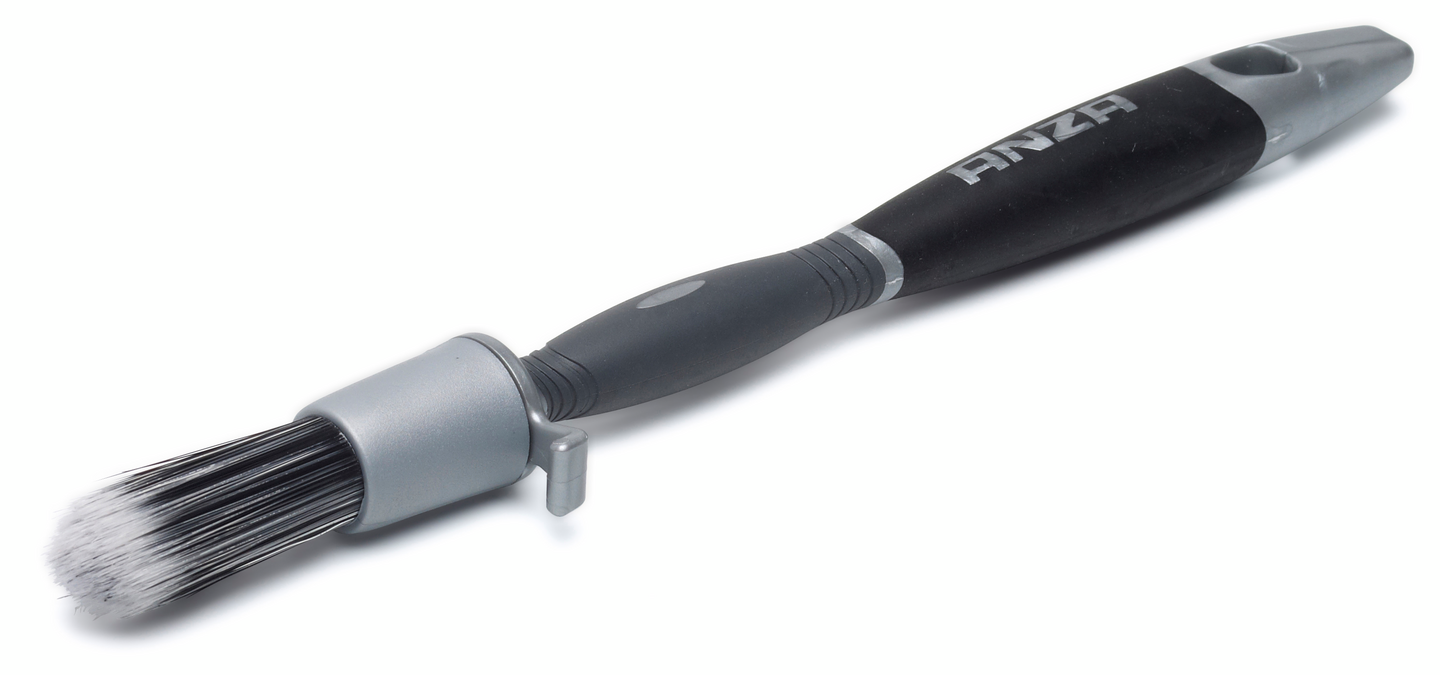 Pyöreäsivellin Anza 15mm Platinum Black