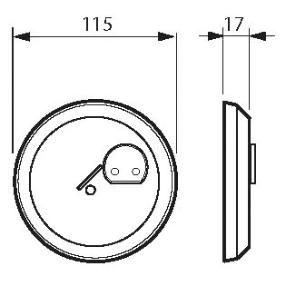 Valaisinpistorasia ABB AKK2P 2-napainen 0-luokka