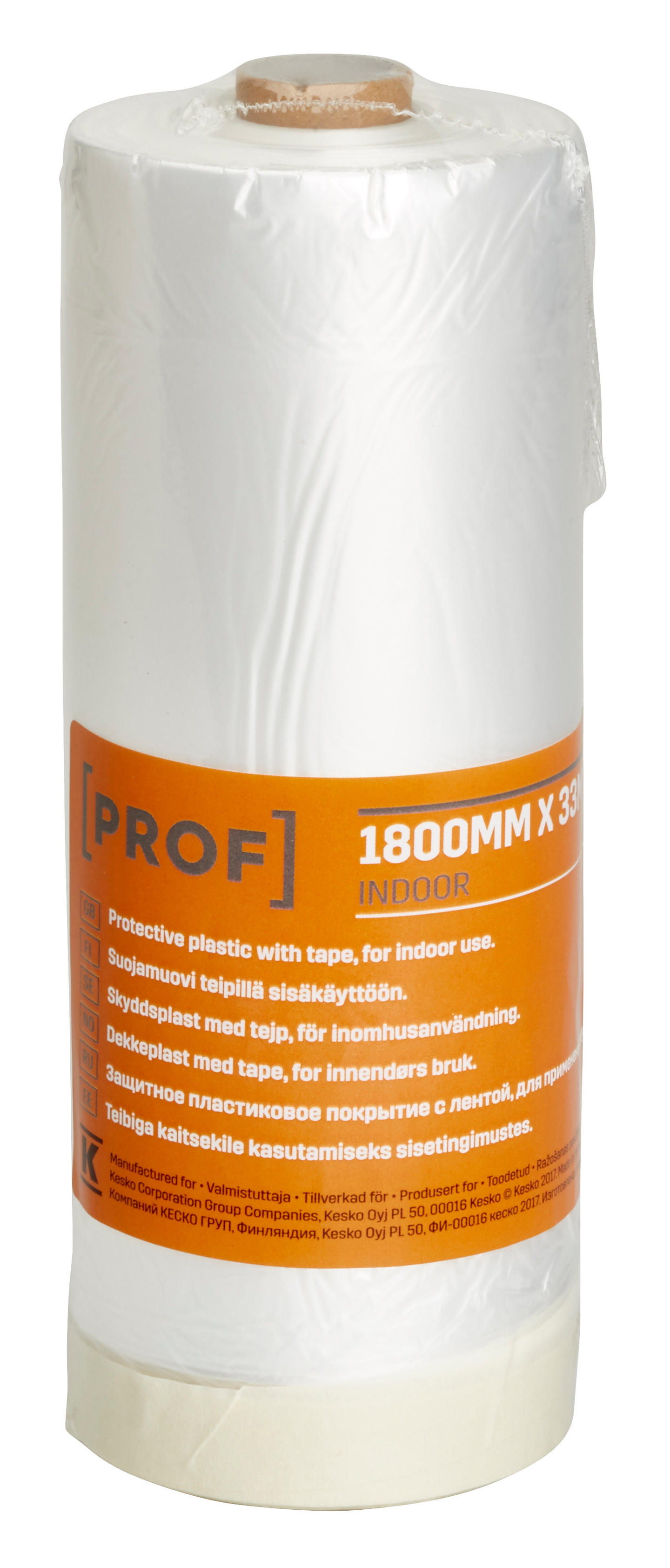Suojamuovi PROF teipillä 1800mmx33m sisäkäyttöön