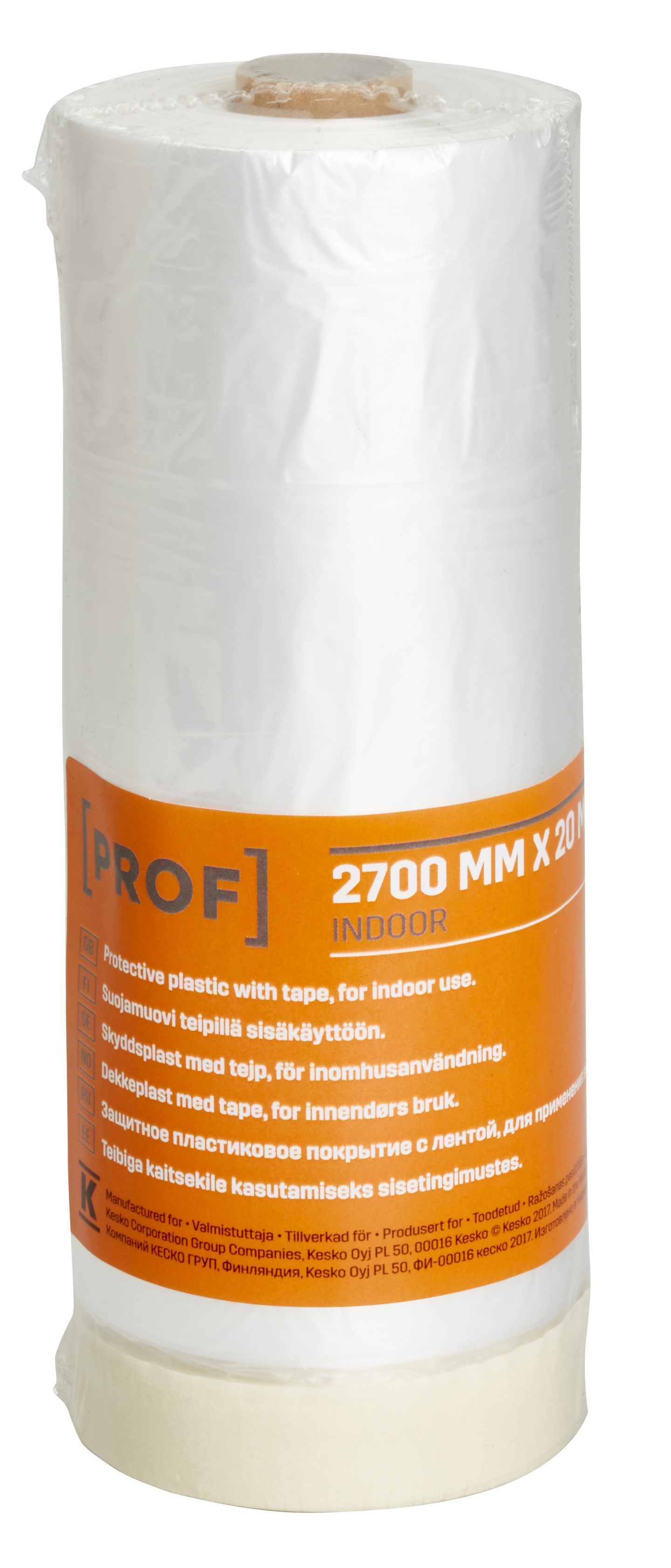Suojamuovi PROF teipillä 2700mmx20m sisäkäyttöön