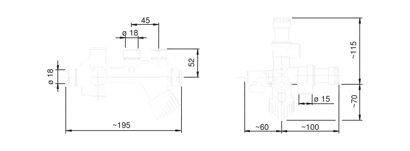 Syöttösekoitusventtiili Oras Osydelux 18 420018