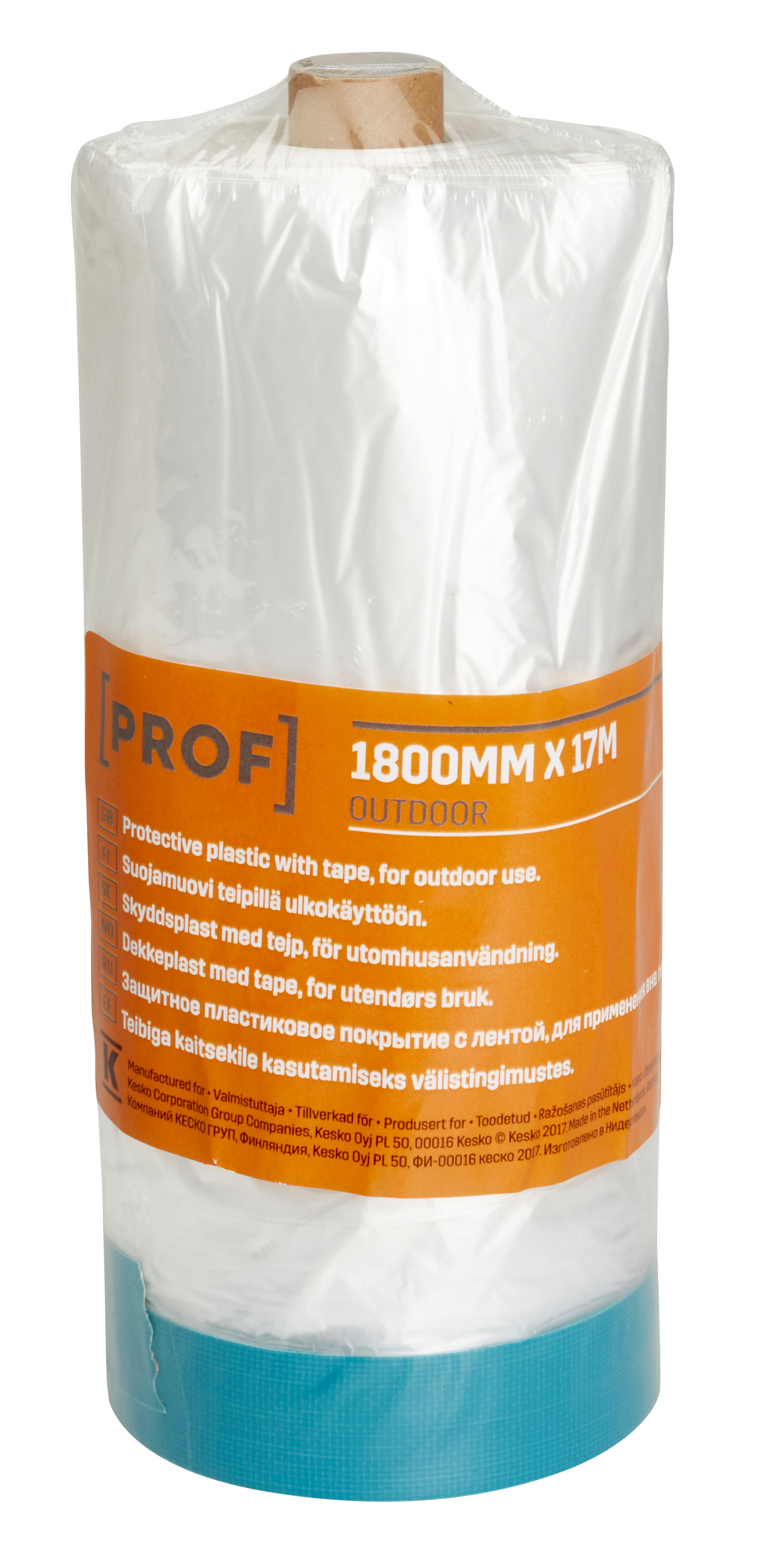 Suojamuovi PROF teipillä 1800mmx17m ulkokäyttöön