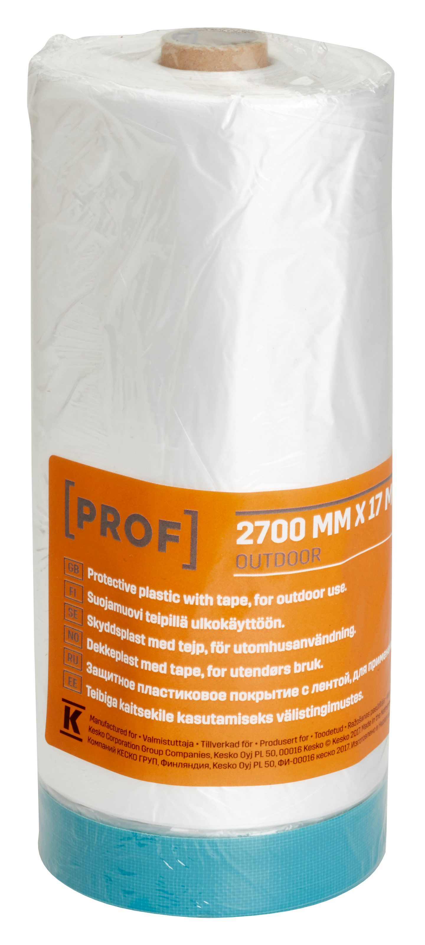 Suojamuovi PROF teipillä 2700mmx17m ulkokäyttöön