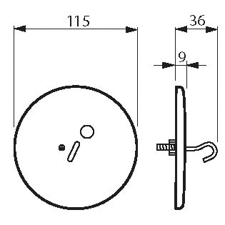 Ripustuskansi ABB AK20.1P sokeripalalla IP20