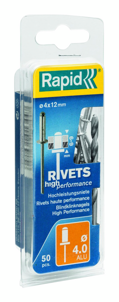 Vetoniitti Rapid 4,0x12mm High Performance 50kpl